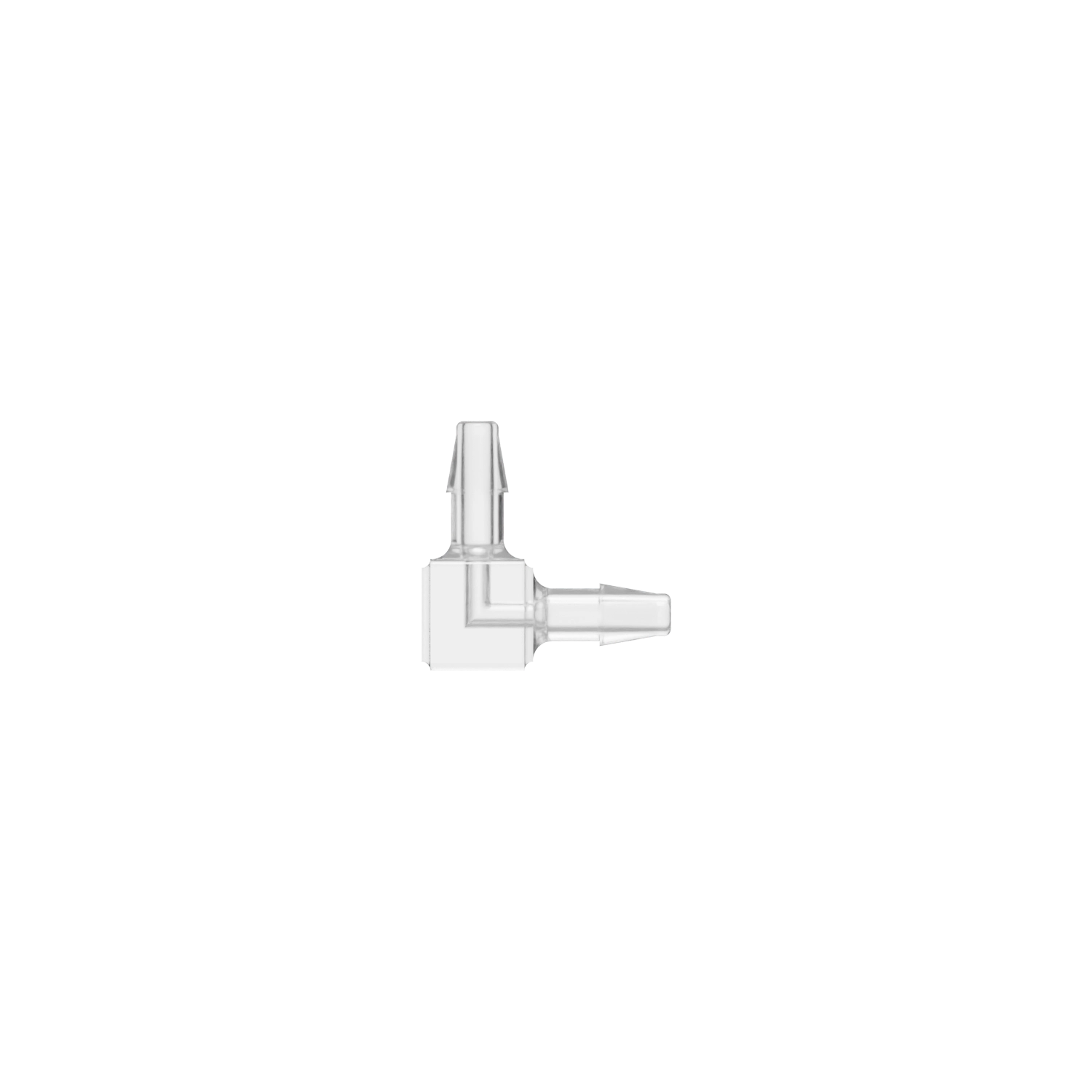 3/32 x 3/32 Barbed Fitting Elbow, Polycarbonate, Natural