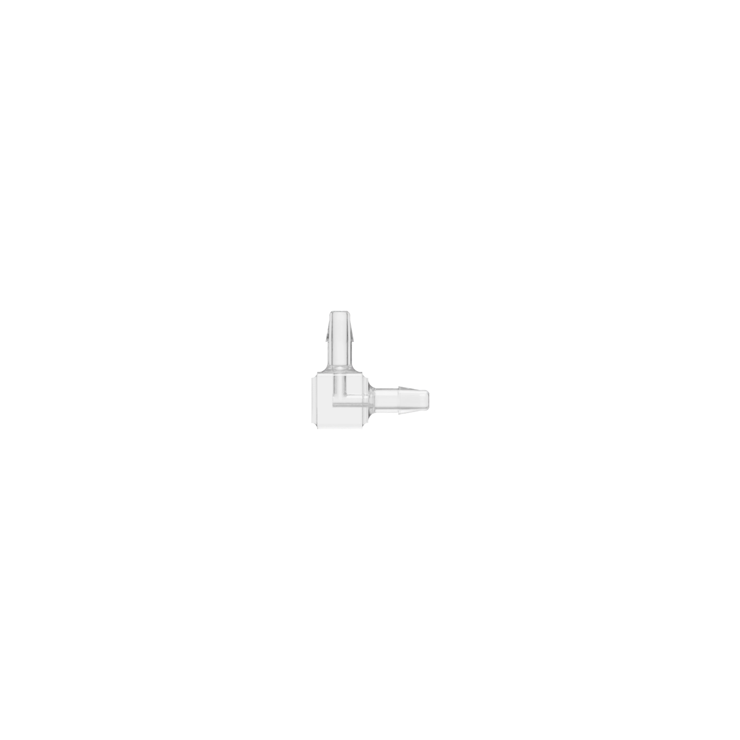 1/16 x 1/16 Barbed Fitting Elbow, Polycarbonate, Natural