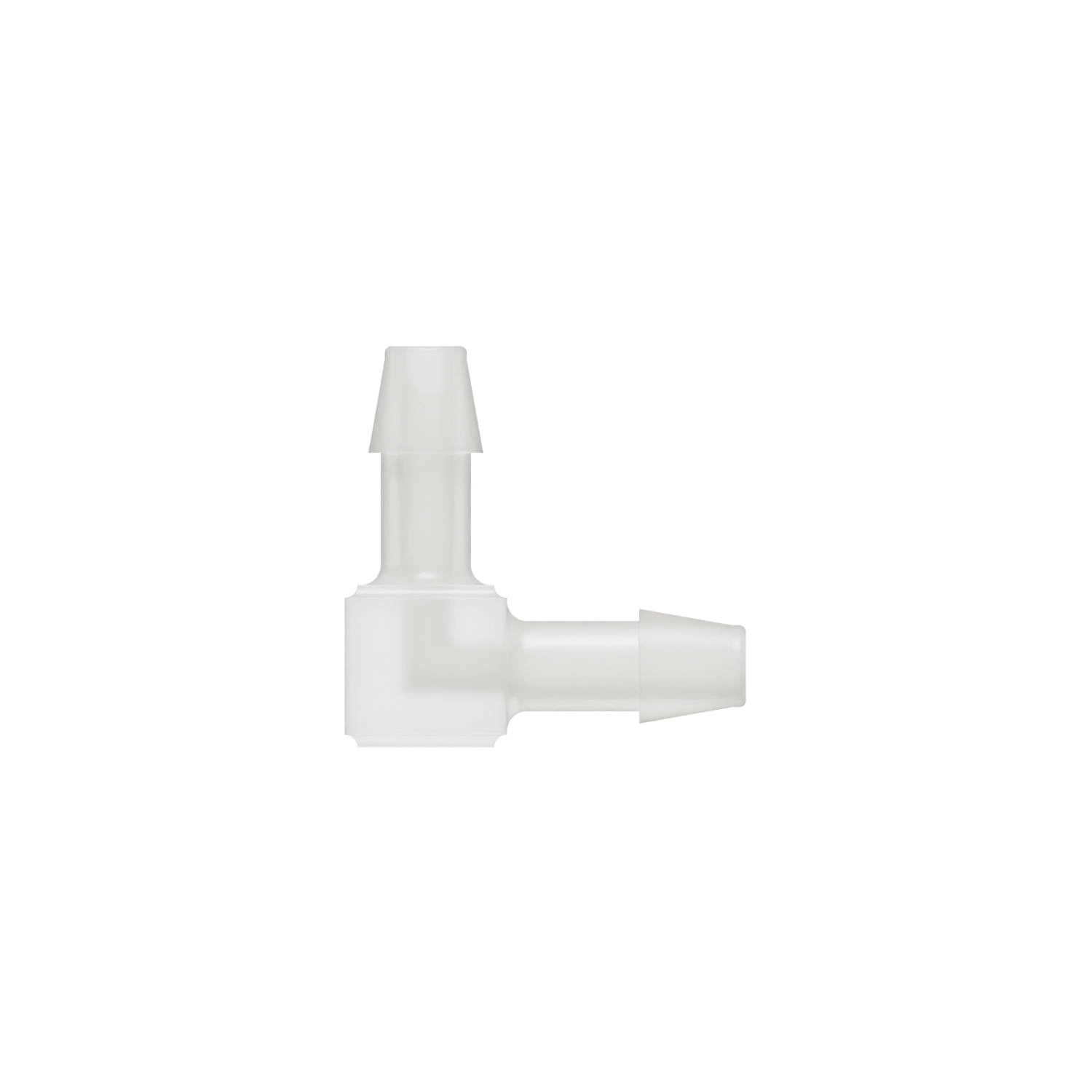 3/16 x 3/16 Barbed Fitting Elbow, Kynar, Natural