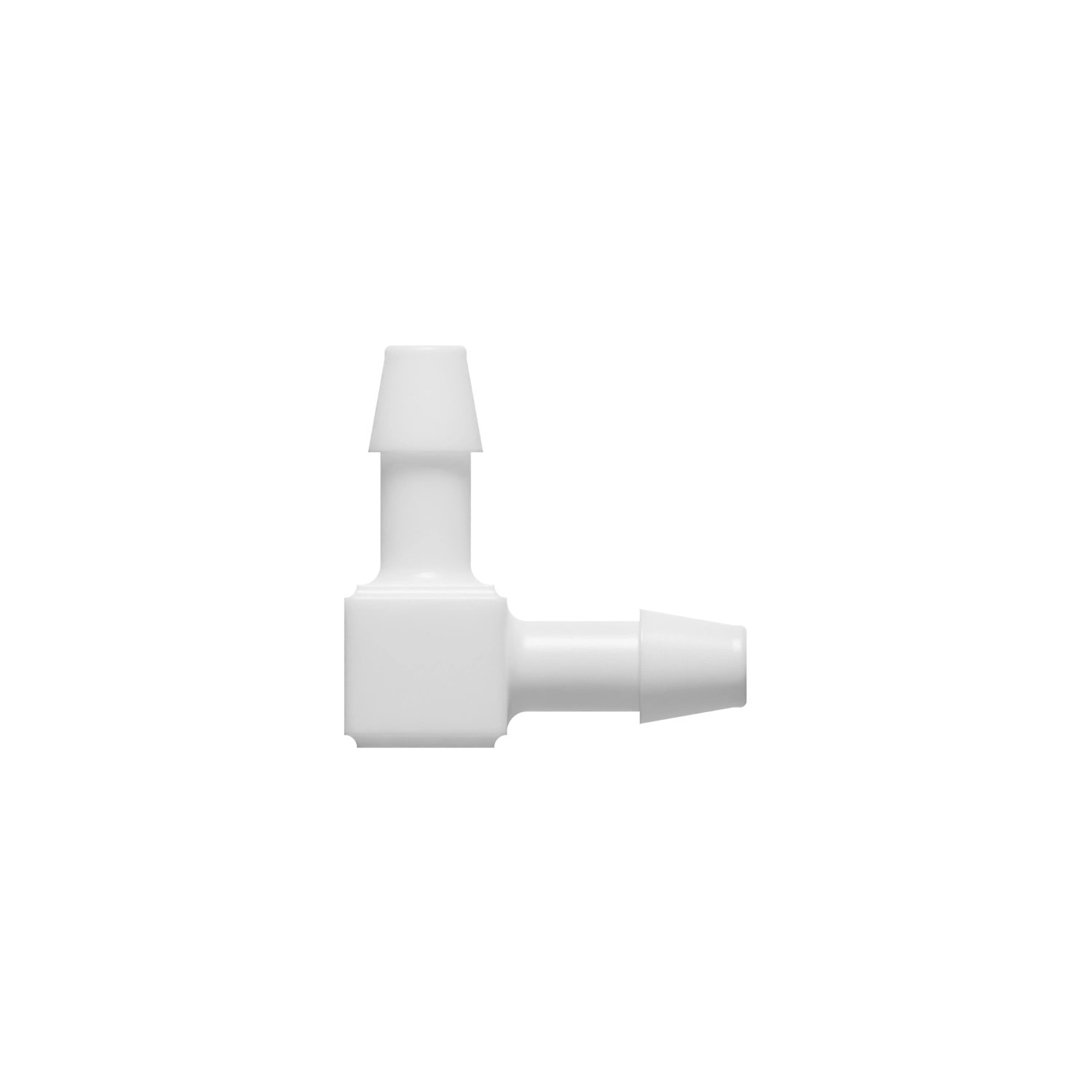3/16 x 3/16 Barbed Fitting Elbow, Nylon, White