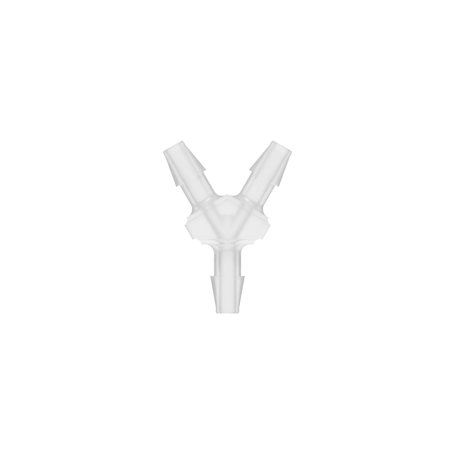 1/8 x 1/8 x 1/8 Barbed Fitting Y, Polypropylene, Natural