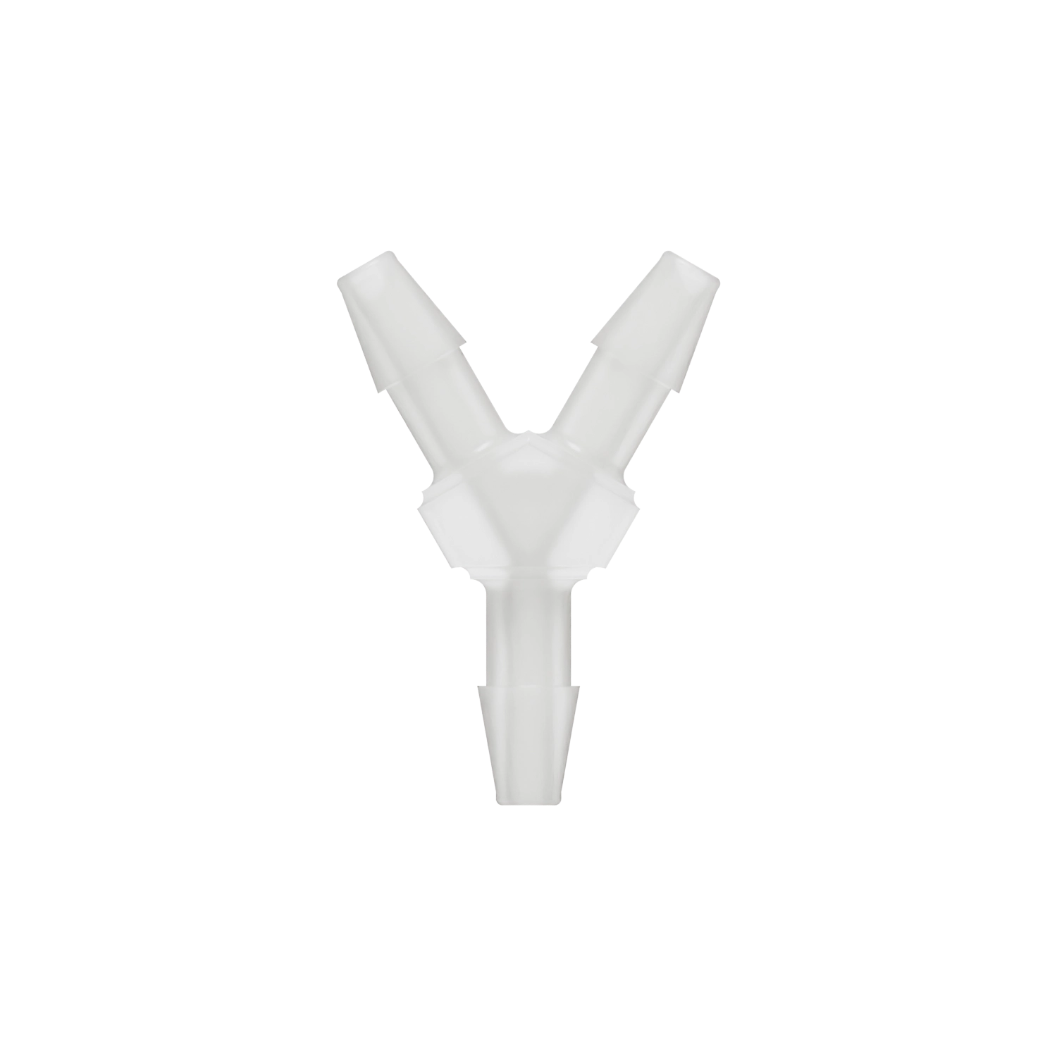 5/32 x 5/32 x 5/32 Barbed Fitting Y, Kynar, Natural
