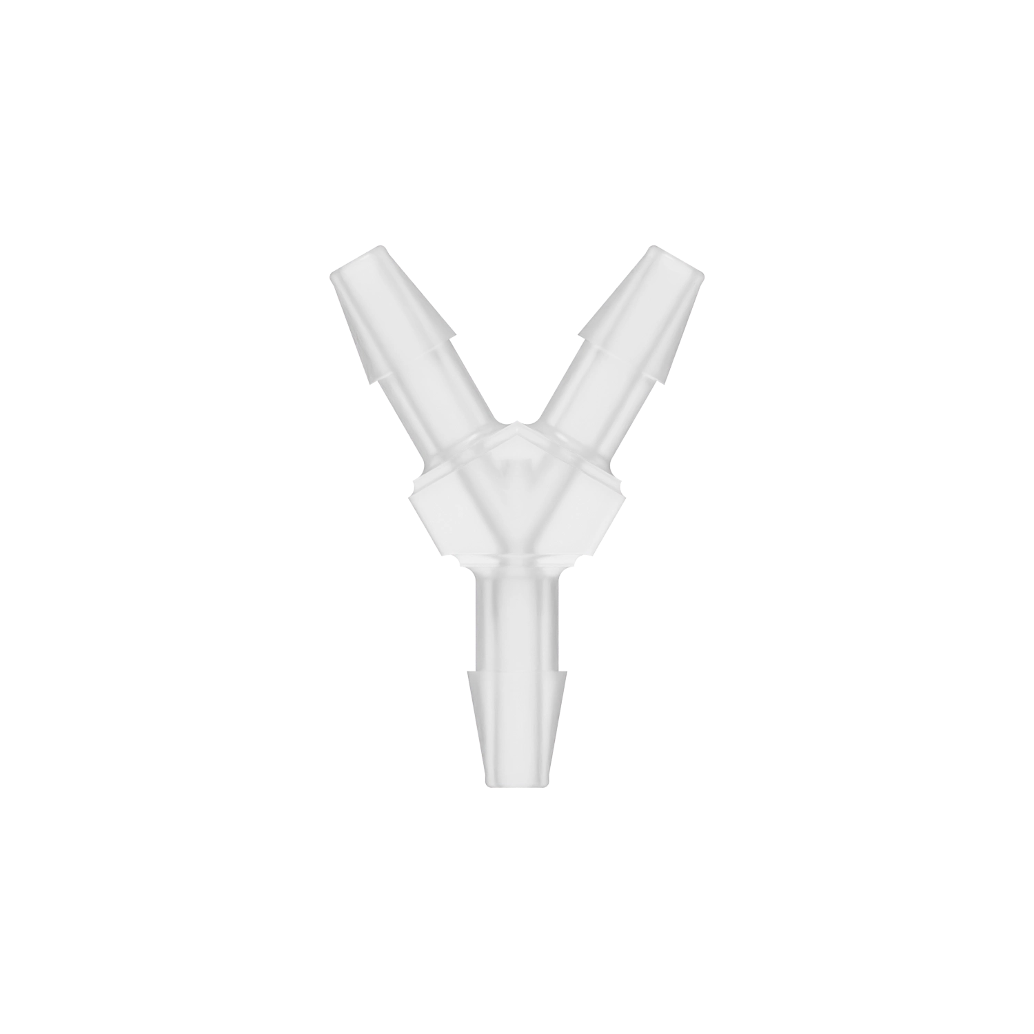 5/32 x 5/32 x 5/32 Barbed Fitting Y, Polypropylene, Natural