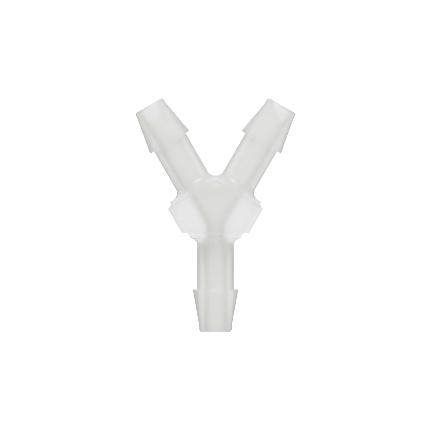 3/16 x 3/16 x 3/16 Barbed Fitting Y, Kynar, Natural