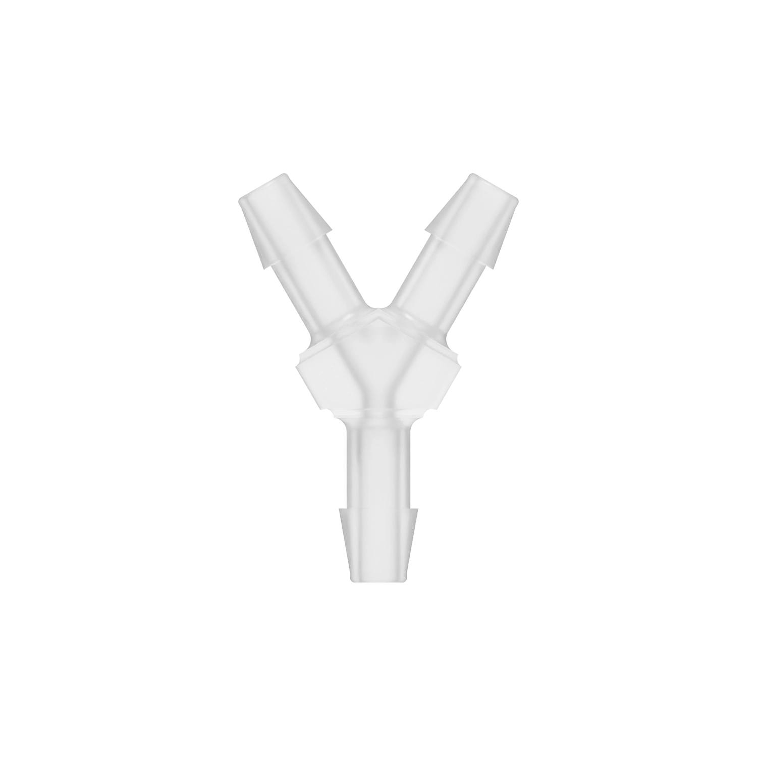 3/16 x 3/16 x 3/16 Barbed Fitting Y, Polypropylene, Natural