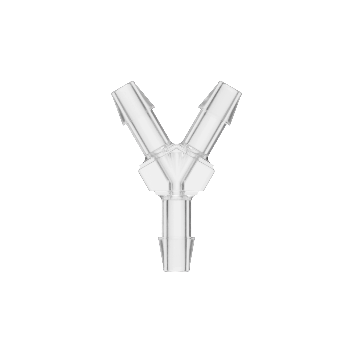3/16 x 3/16 x 3/16 Barbed Fitting Y, Polycarbonate, Natural