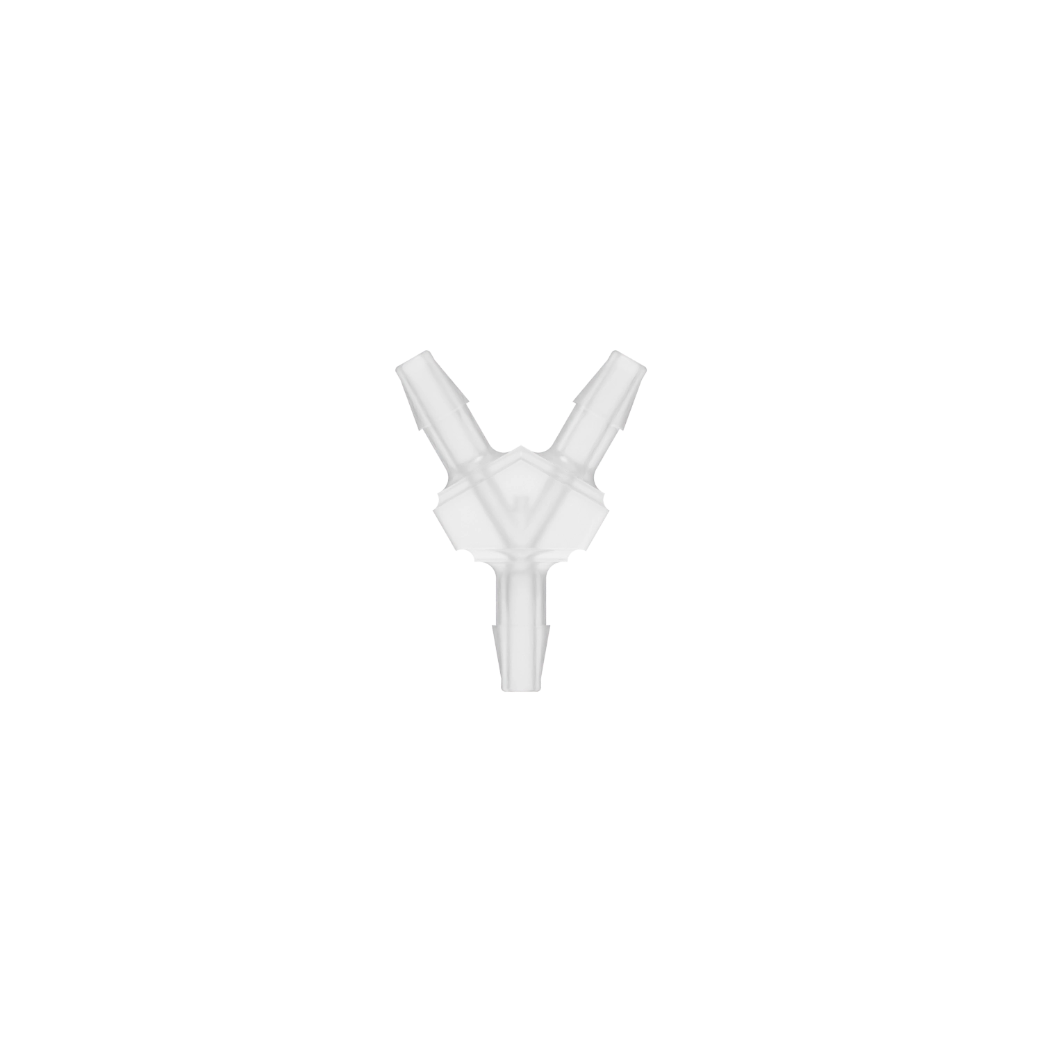 3/32 x 3/32 x 3/32 Barbed Fitting Y, Polypropylene, Natural