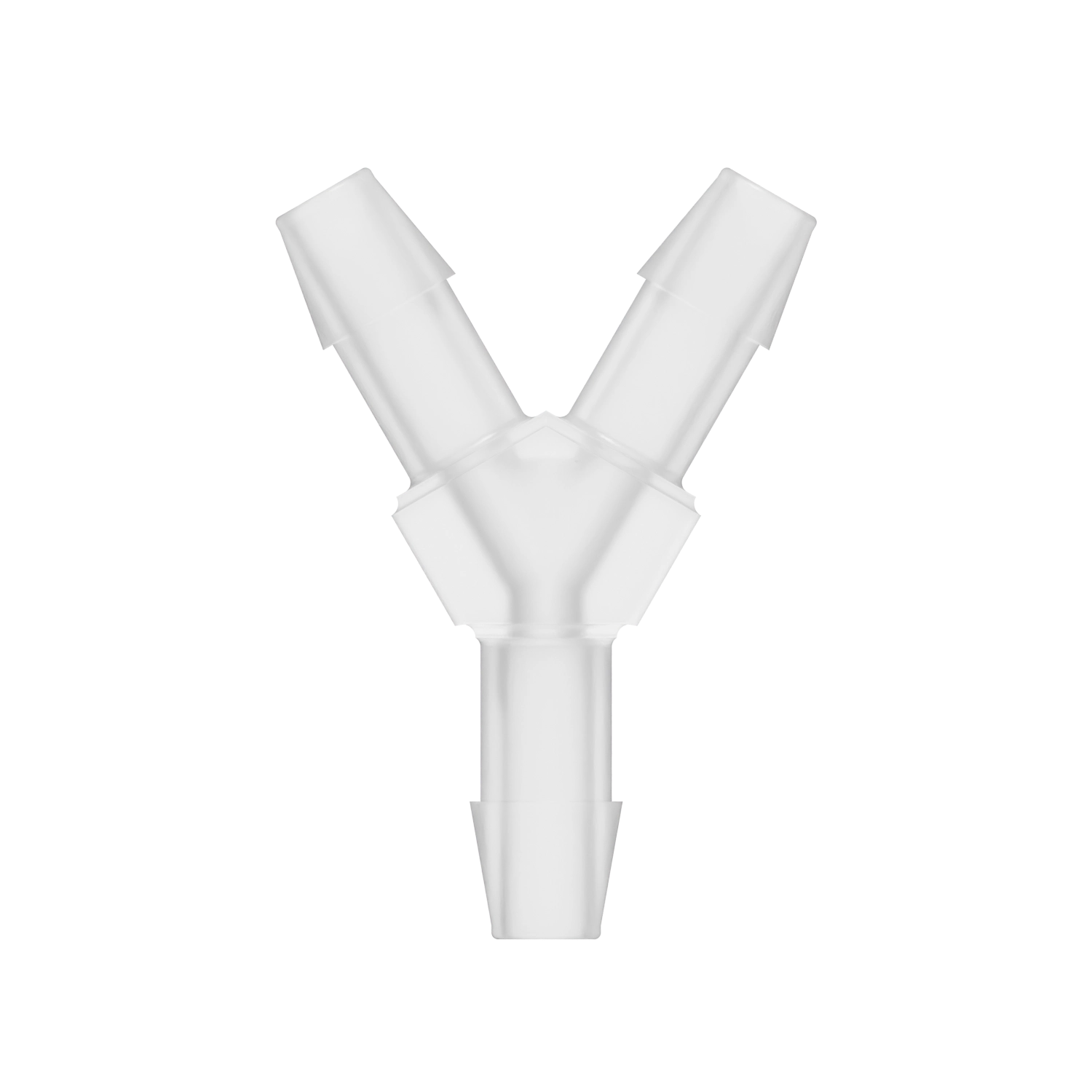 1/4 x 1/4 x 1/4 Barbed Fitting Y, Polypropylene, Natural