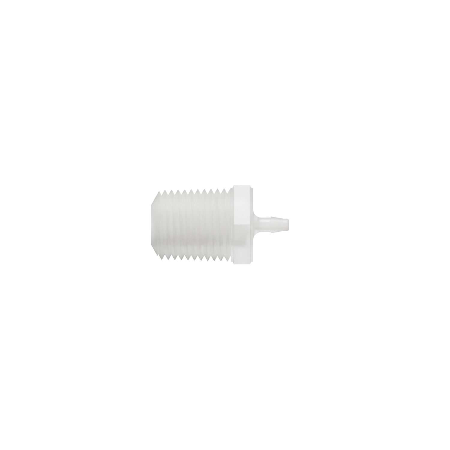 1/16 x 1/8-27 NPT Barbed Fitting Threaded, Kynar, Natural