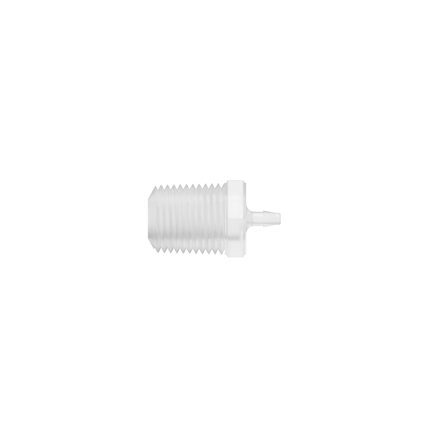 1/16 x 1/8-27 NPT Barbed Fitting Threaded, Polypropylene, Natural