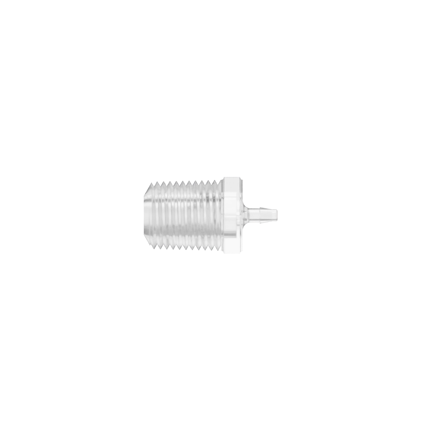 1/16 x 1/8-27 NPT Barbed Fitting Threaded, Polycarbonate, Natural