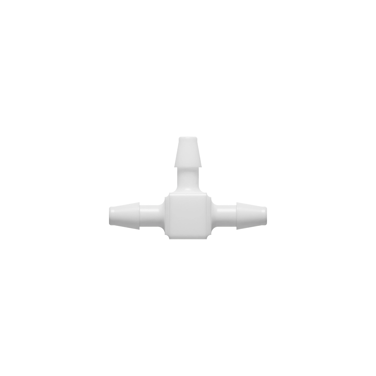 1/8 x 1/8 x 1/8 Barbed Fitting Tee, Nylon, White