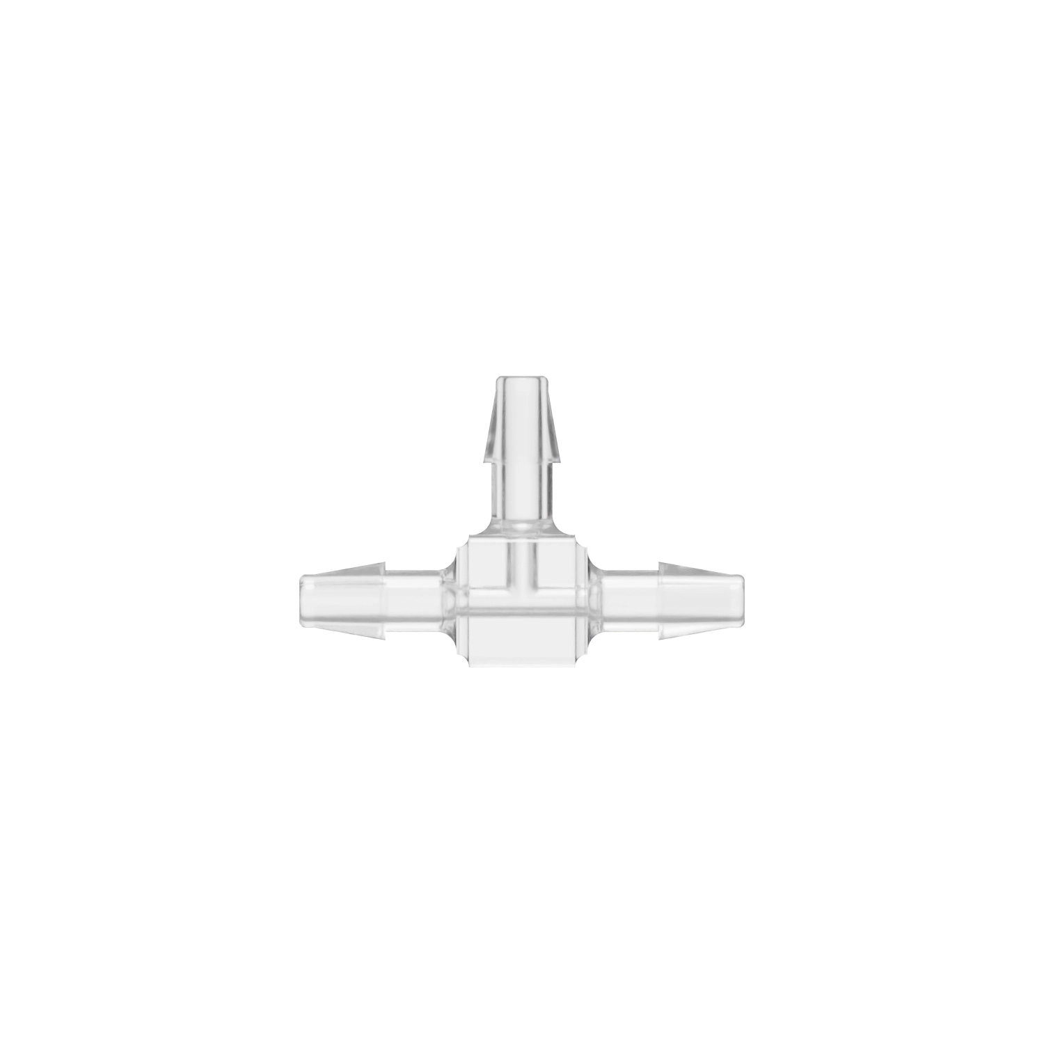 1/8 x 1/8 x 1/8 Barbed Fitting Tee, Polycarbonate, Natural