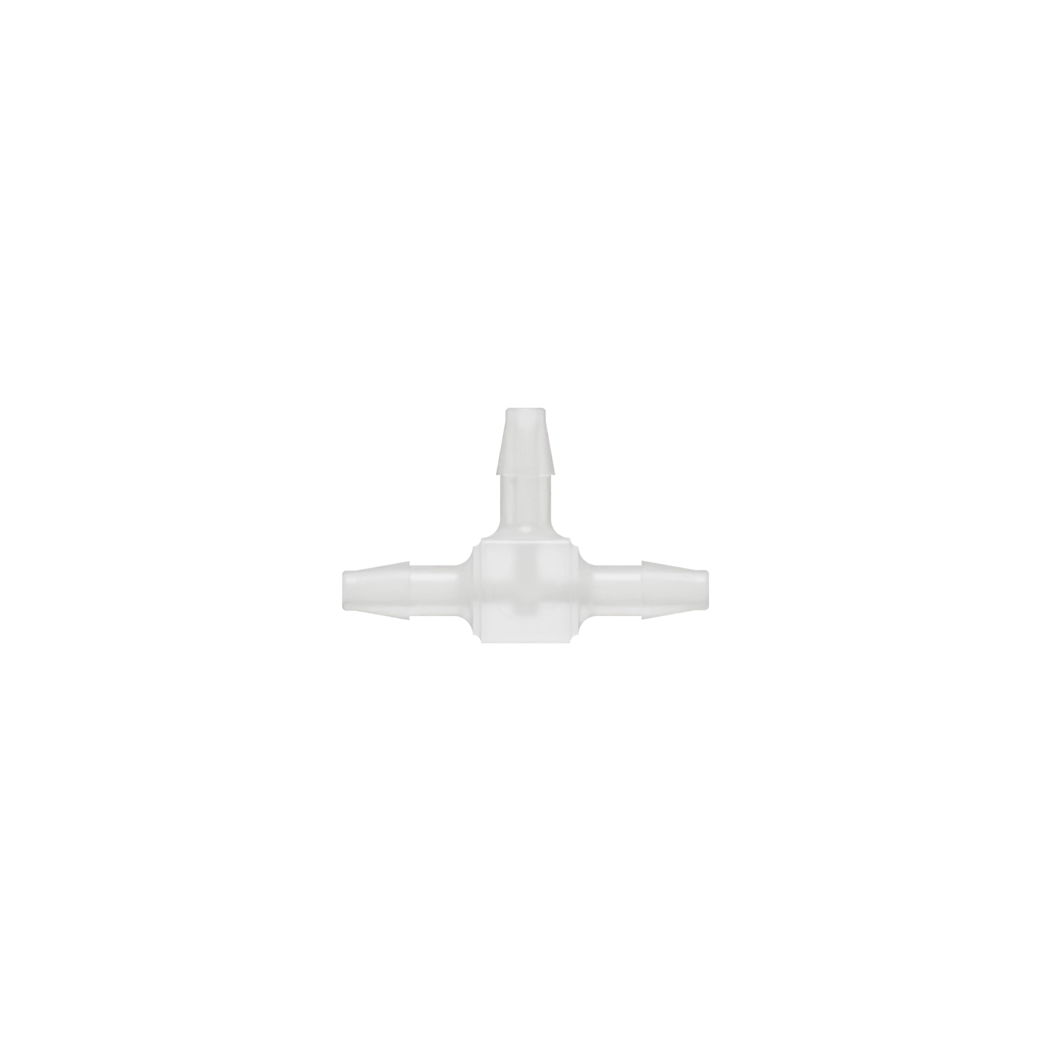 3/32 x 3/32 x 3/32 Barbed Fitting Tee, Kynar, Natural