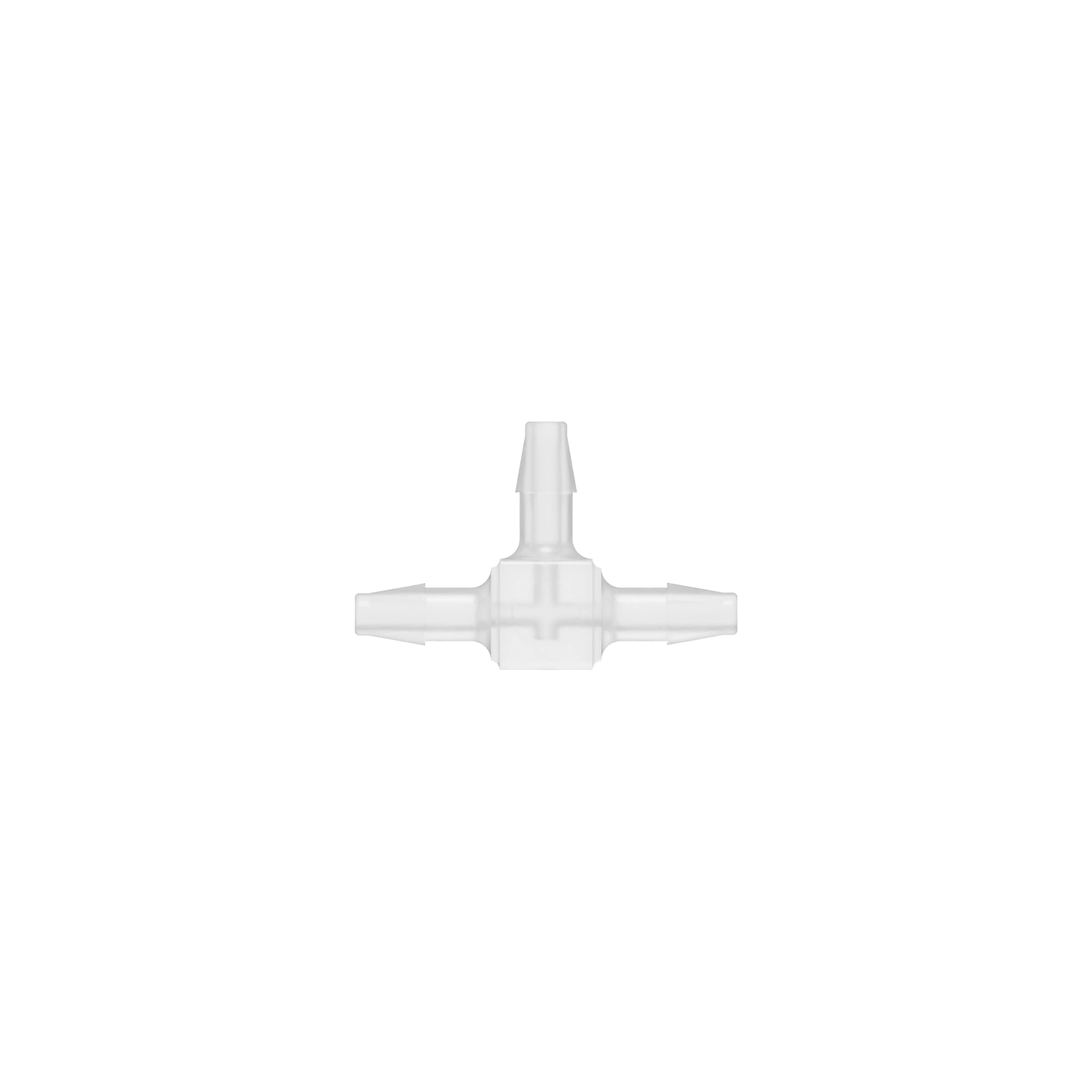3/32 x 3/32 x 3/32 Barbed Fitting Tee, Polypropylene, Natural
