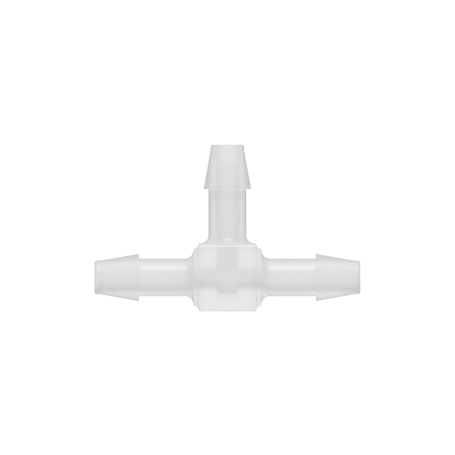 3/16 x 3/16 x 3/16 Barbed Fitting Tee, Kynar, Natural