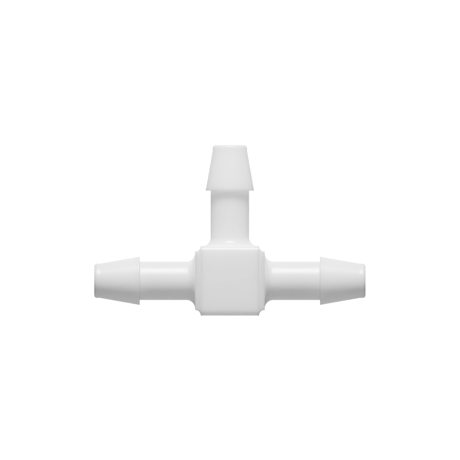 3/16 x 3/16 x 3/16 Barbed Fitting Tee, Nylon, White