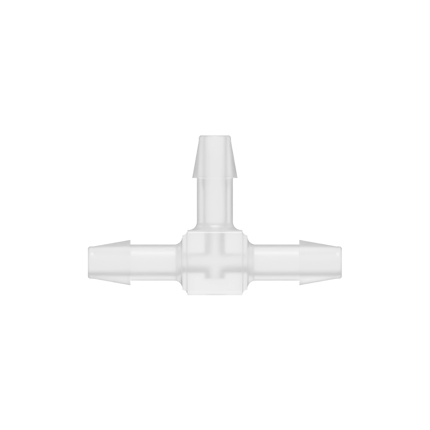 3/16 x 3/16 x 3/16 Barbed Fitting Tee, Polypropylene, Natural