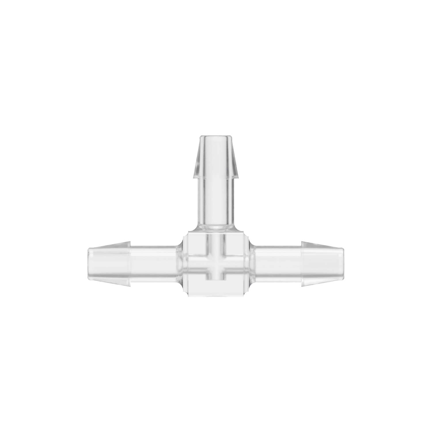 3/16 x 3/16 x 3/16 Barbed Fitting Tee, Polycarbonate, Natural