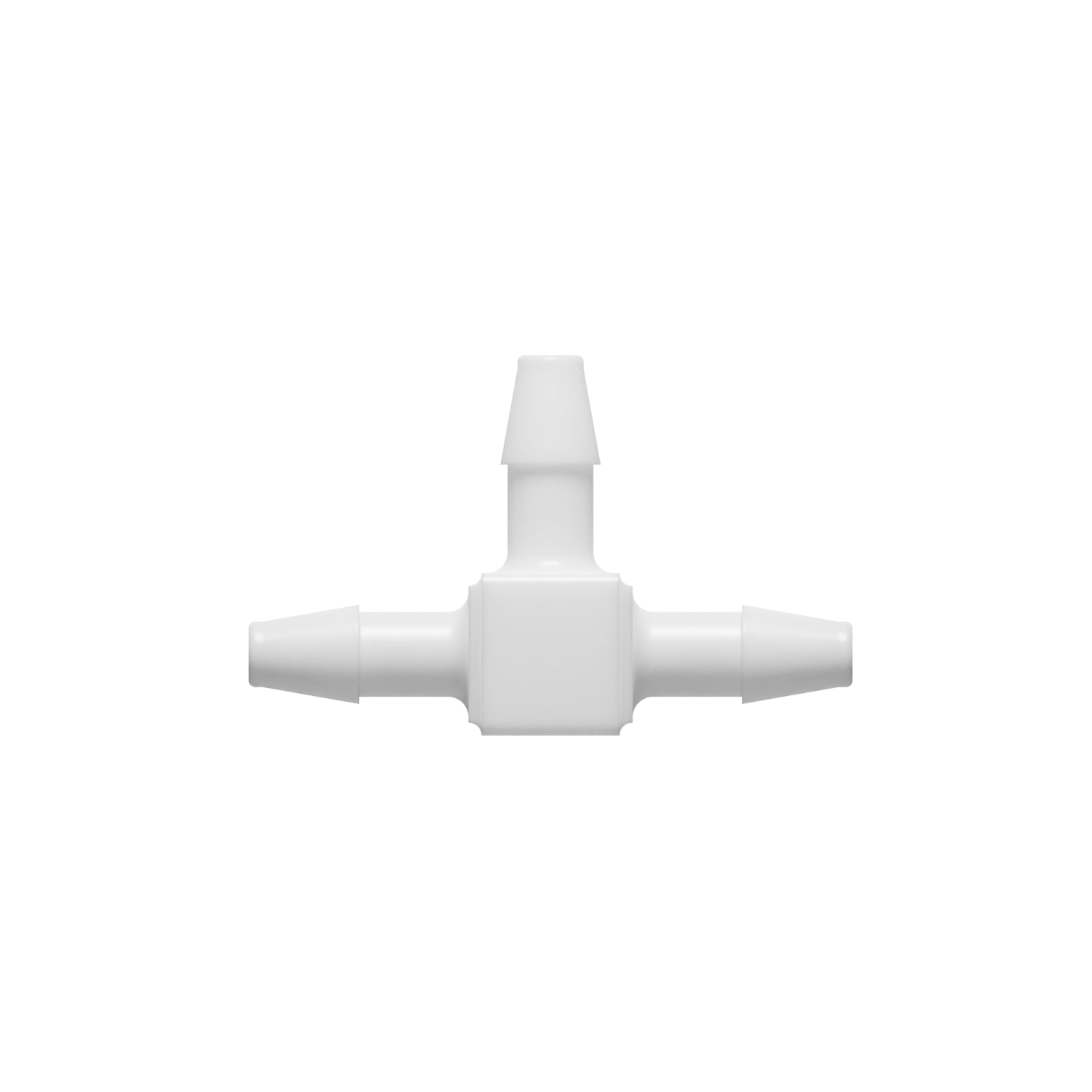 5/32 x 5/32 x 5/32 Barbed Fitting Tee, Nylon, White