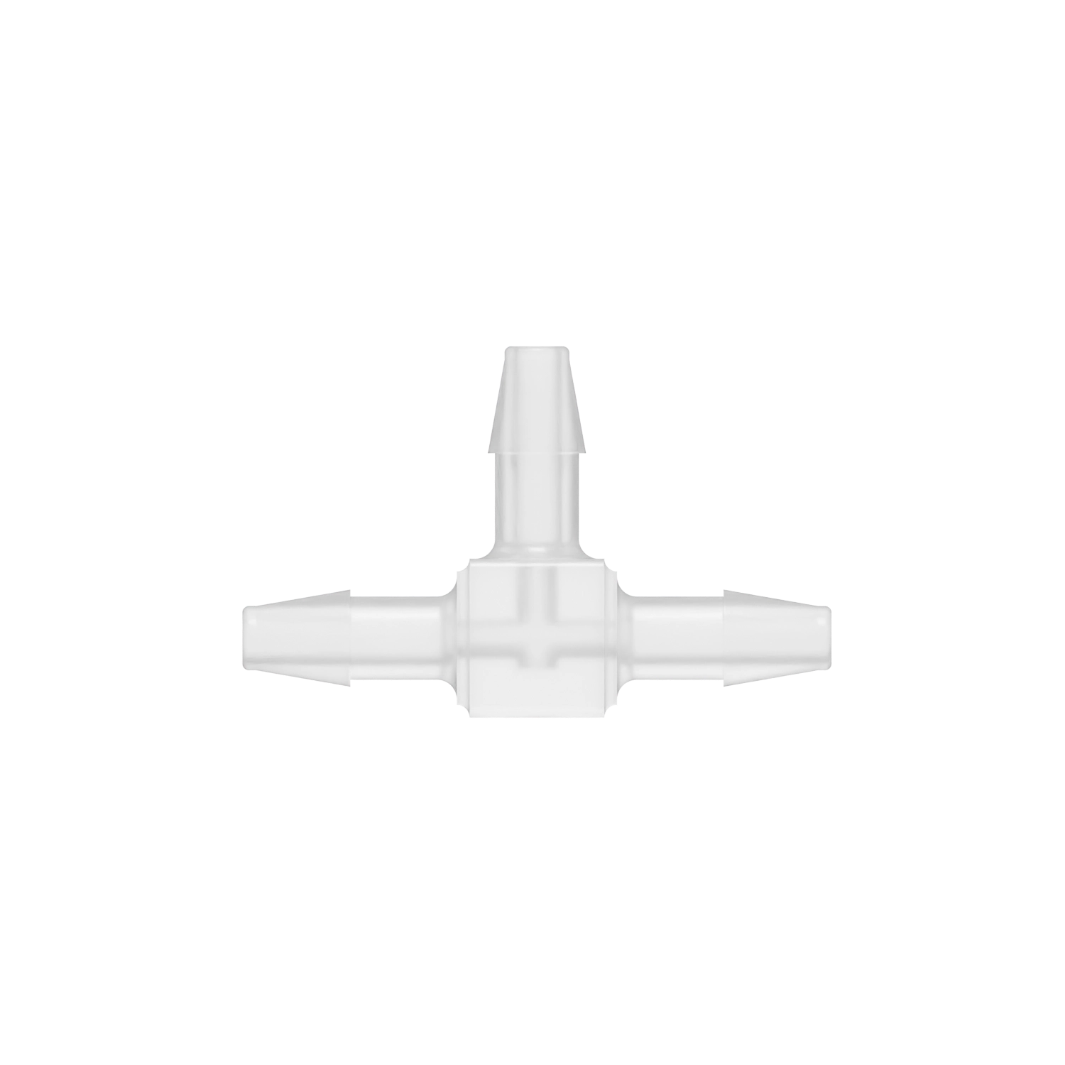 5/32 x 5/32 x 5/32 Barbed Fitting Tee, Polypropylene, Natural