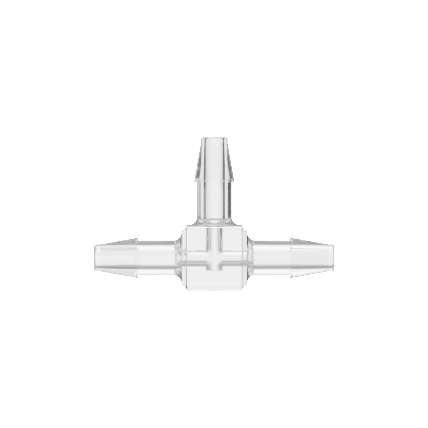 5/32 x 5/32 x 5/32 Barbed Fitting Tee, Polycarbonate, Natural