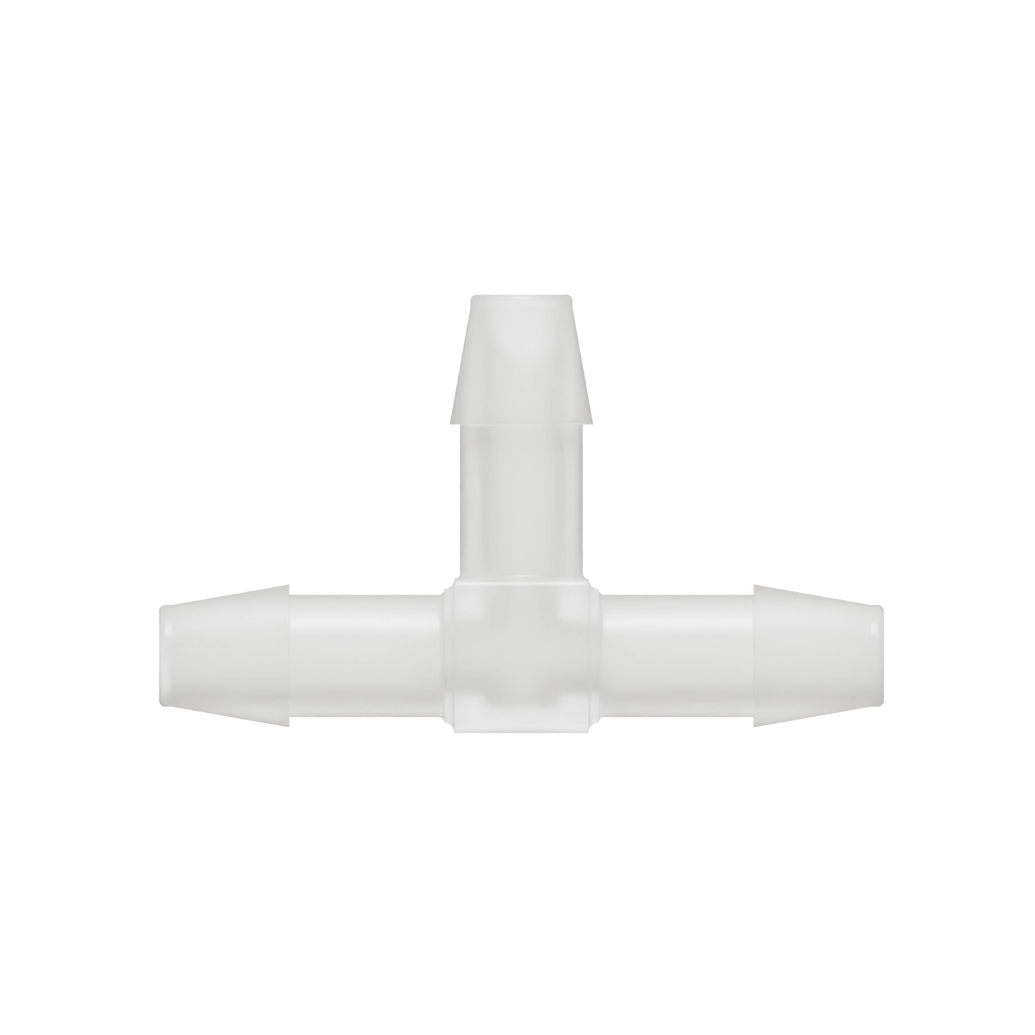 1/4 x 1/4 x 1/4 Barbed Fitting Tee, Kynar, Natural
