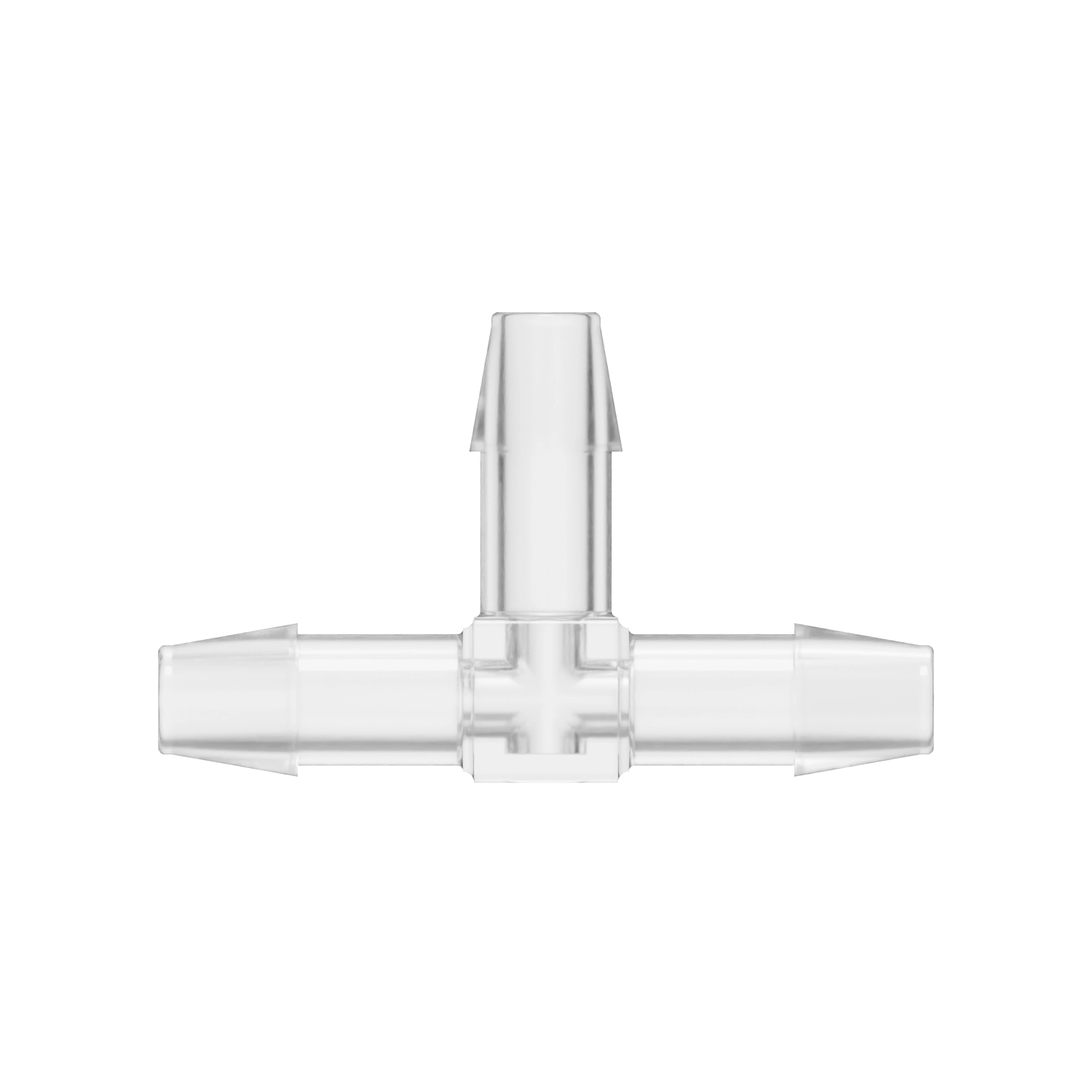 1/4 x 1/4 x 1/4 Barbed Fitting Tee, Polycarbonate, Natural