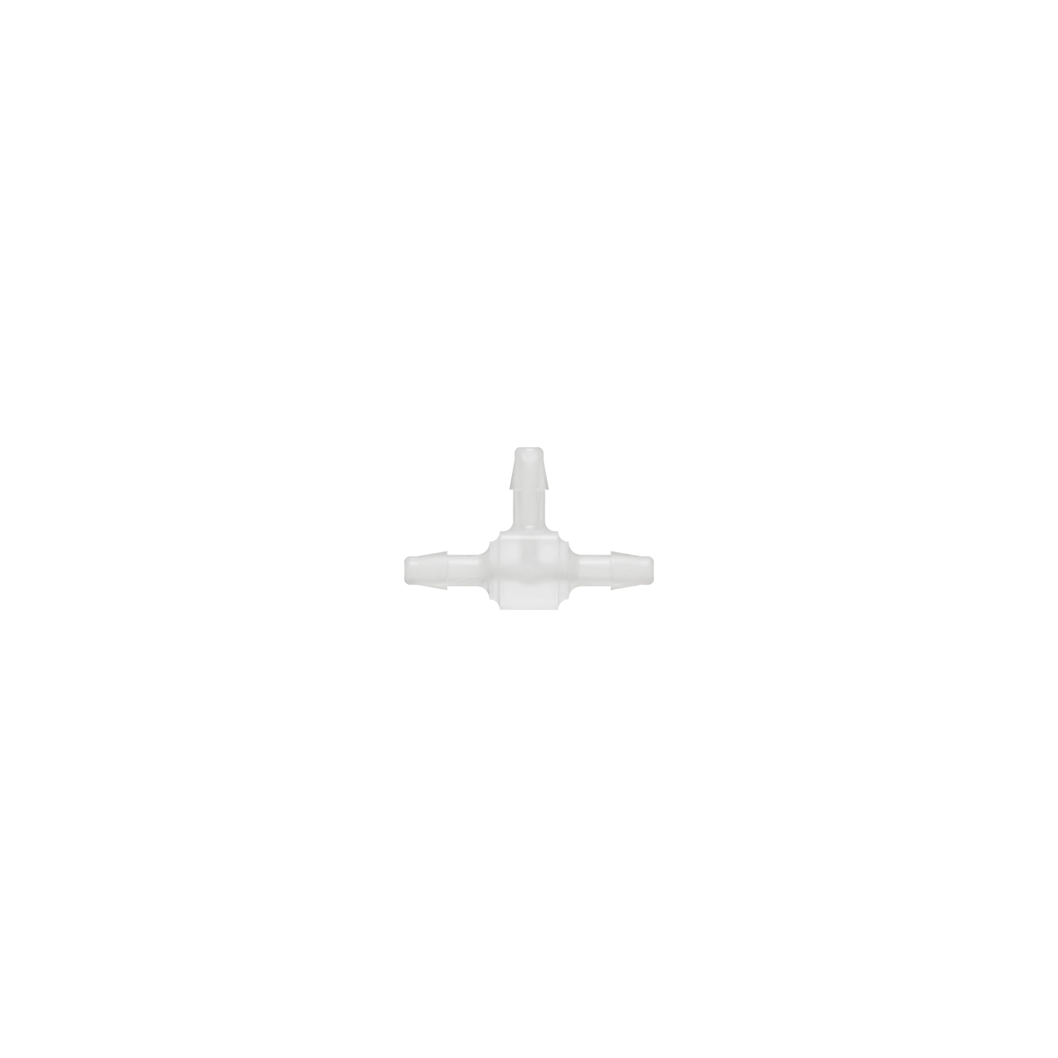 1/16 x 1/16 x 1/16 Barbed Fitting Tee, Kynar, Natural