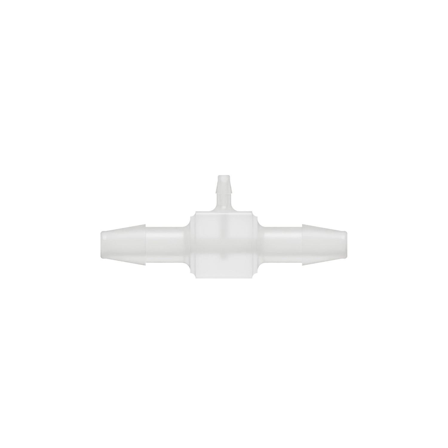 5/32 x 5/32 x 1/16 Barbed Fitting Reducing Tee, Kynar, Natural