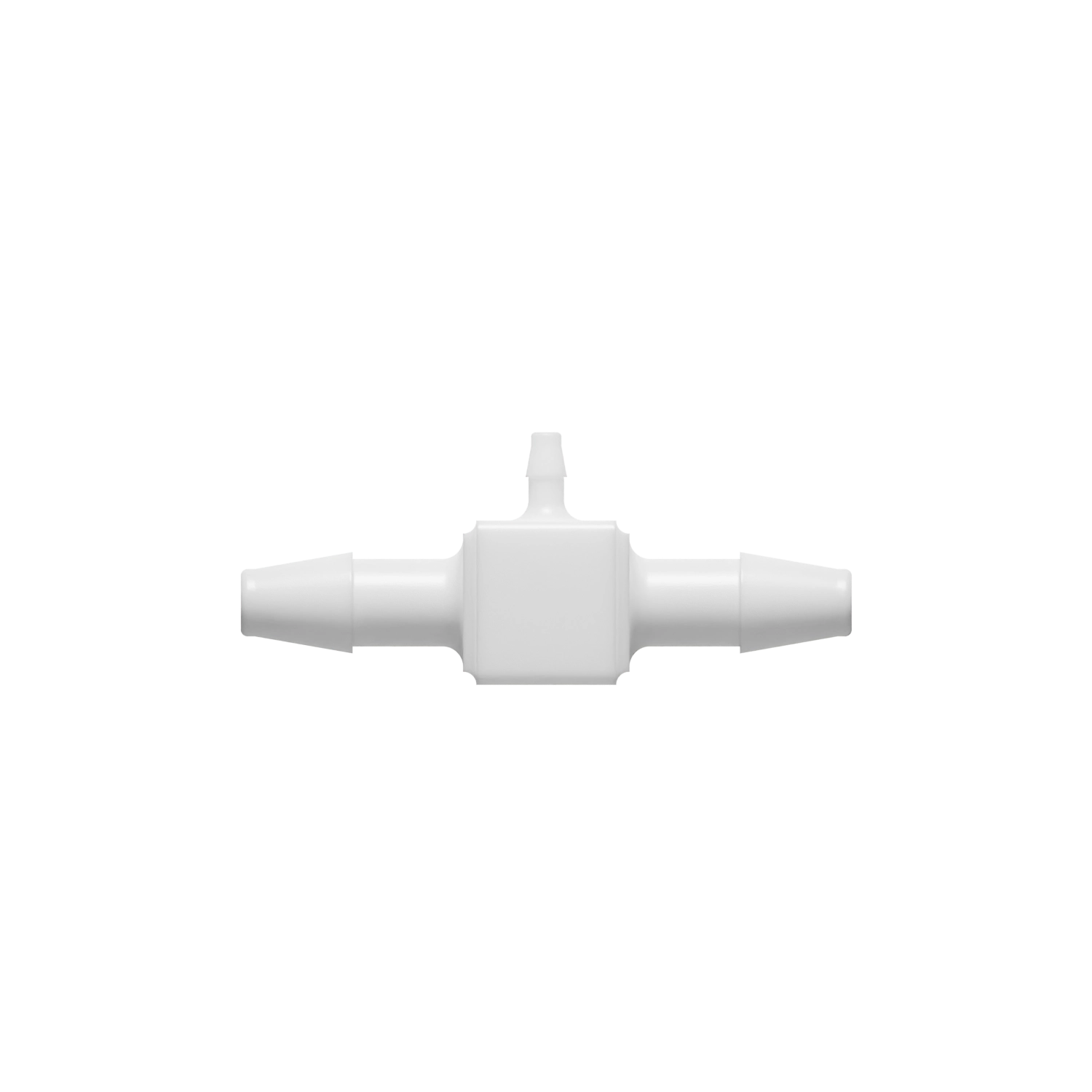 5/32 x 5/32 x 1/16 Barbed Fitting Reducing Tee, Nylon, White