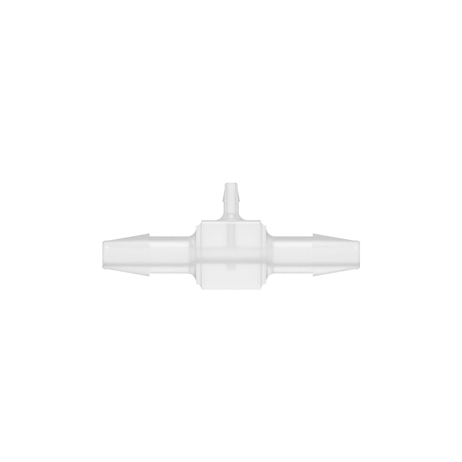 5/32 x 5/32 x 1/16 Barbed Fitting Reducing Tee, Polypropylene, Natural