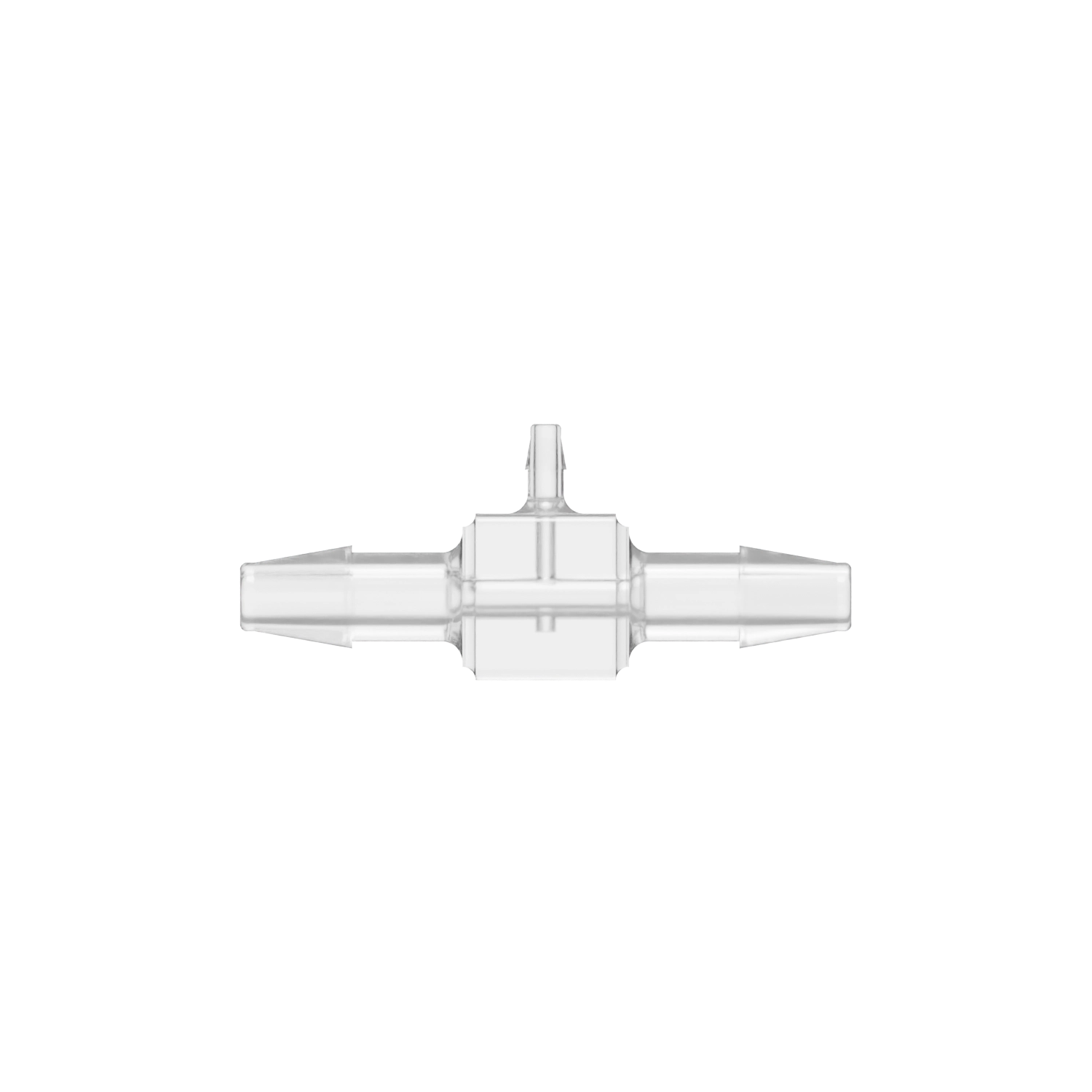 5/32 x 5/32 x 1/16 Barbed Fitting Reducing Tee, Polycarbonate, Natural