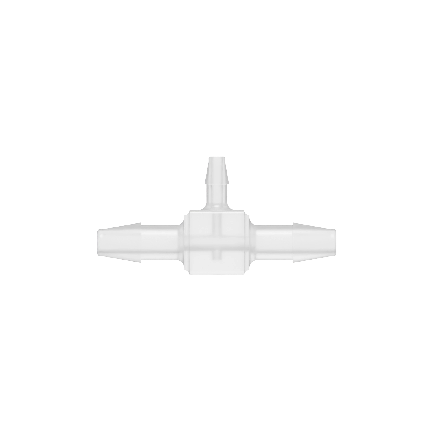 5/32 x 5/32 x 3/32 Barbed Fitting Reducing Tee, Polypropylene, Natural