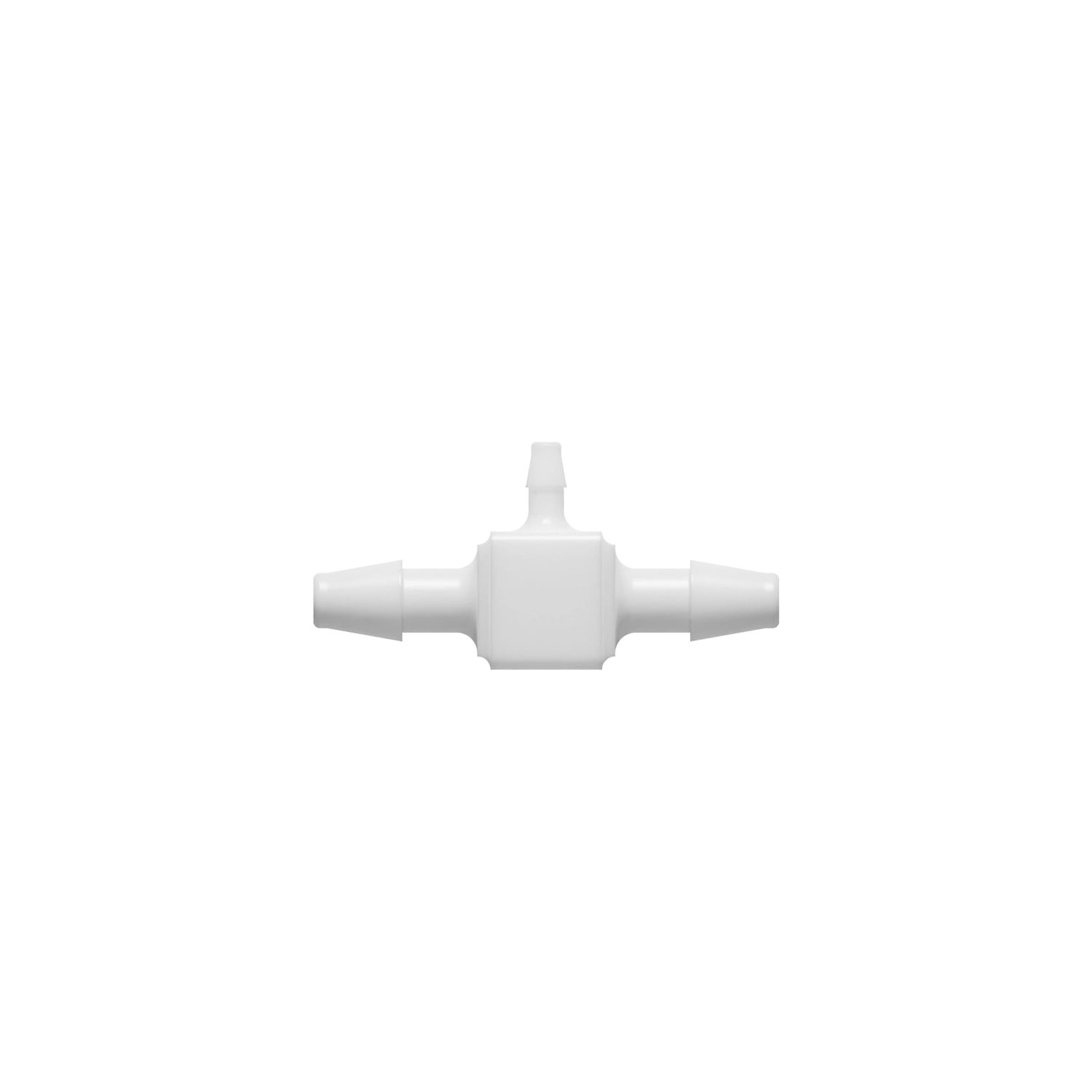 1/8 x 1/8 x 1/16 Barbed Fitting Reducing Tee, Nylon, White