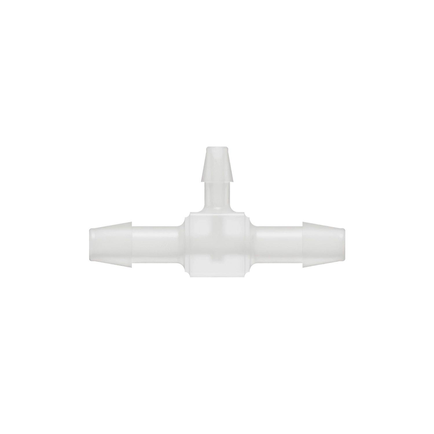 3/16 x 3/16 x 1/8 Barbed Fitting Reducing Tee, Kynar, Natural