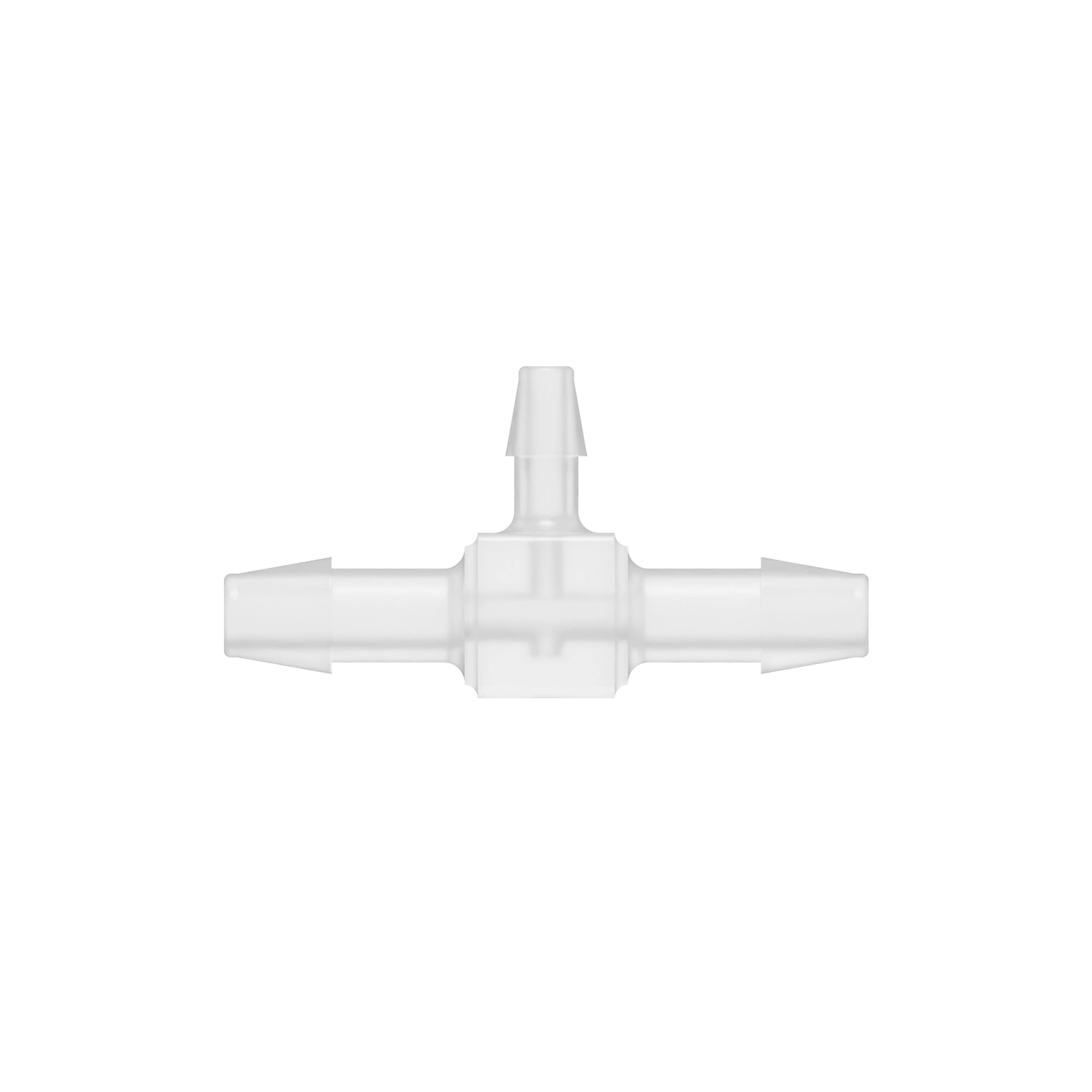 3/16 x 3/16 x 1/8 Barbed Fitting Reducing Tee, Polypropylene, Natural