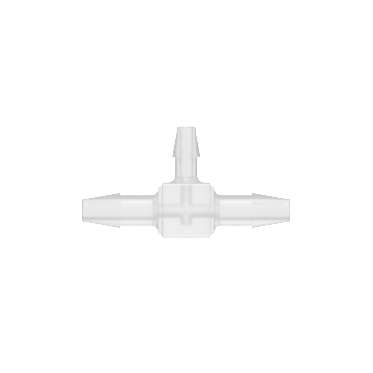 5/32 x 5/32 x 1/8 Barbed Fitting Reducing Tee, Polypropylene, Natural