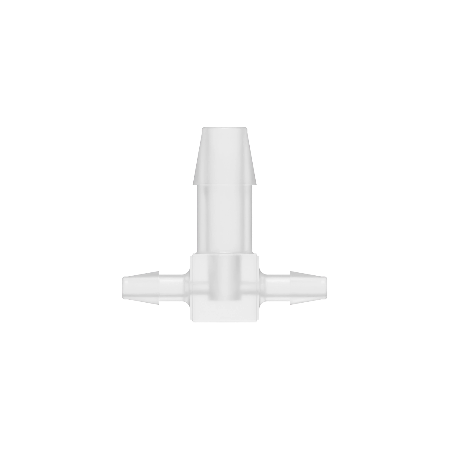 1/8 x 1/8 x 1/4 Barbed Fitting Enlarging Tee, Polypropylene, Natural