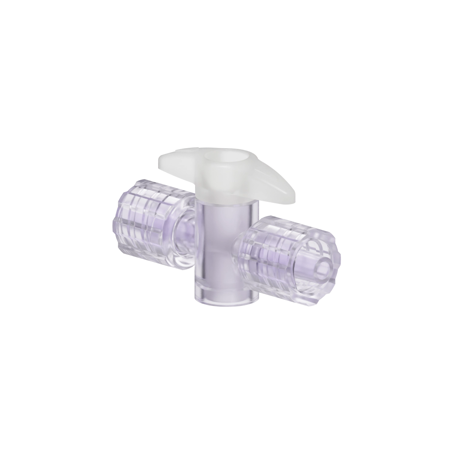 Locking Male x Locking Male 1-Way Stopcock, Gamma Stable Polycarbonate, Natural